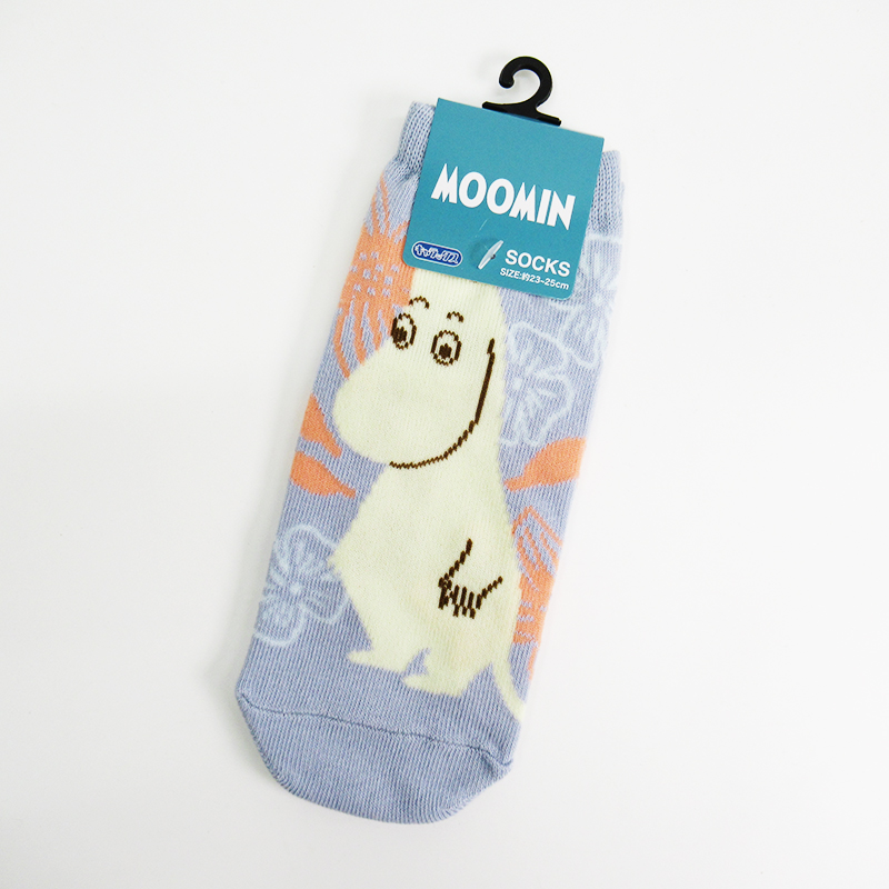 MOOMIN キャラックス 靴下/ムーミン花BL